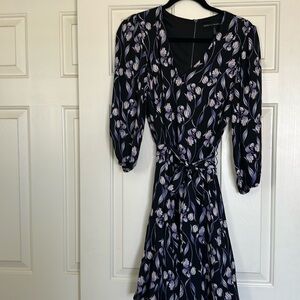 WHBM floral godet dress size 8